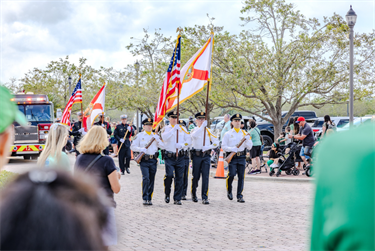 Honor Guards in a parade at an event