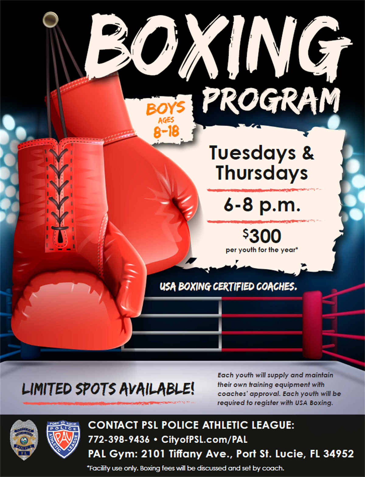 Boxing Program | Port St. Lucie Police Department